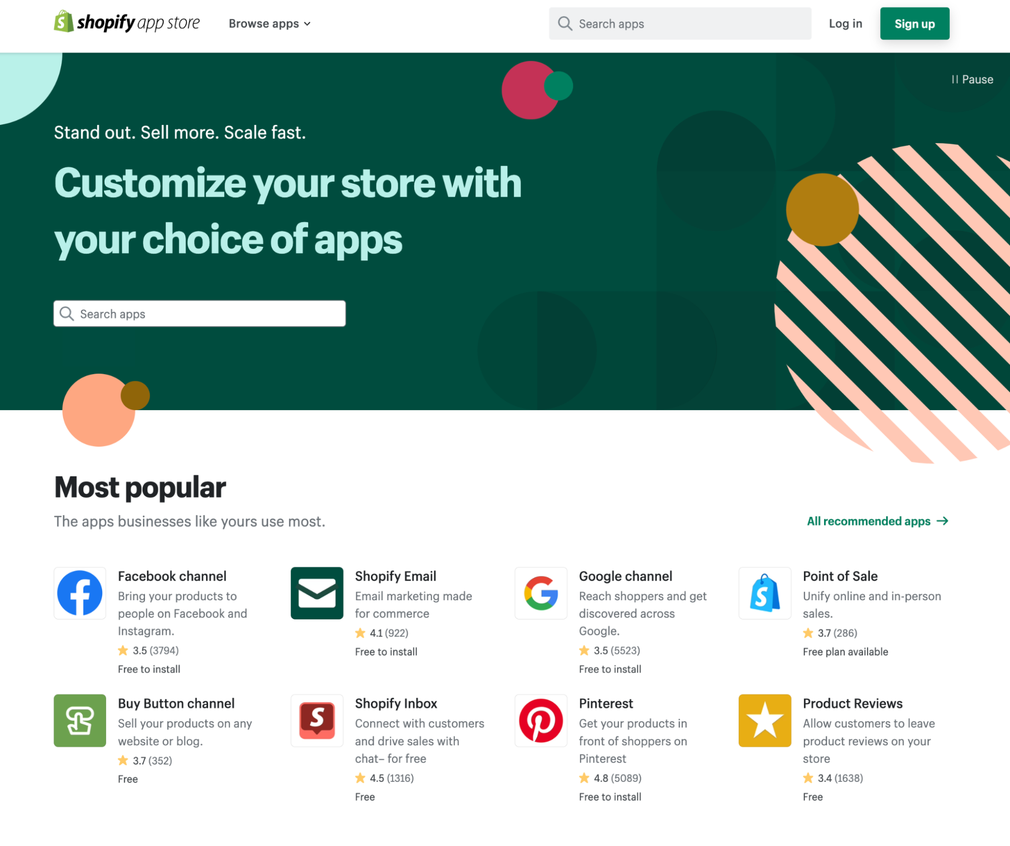 shopify app store