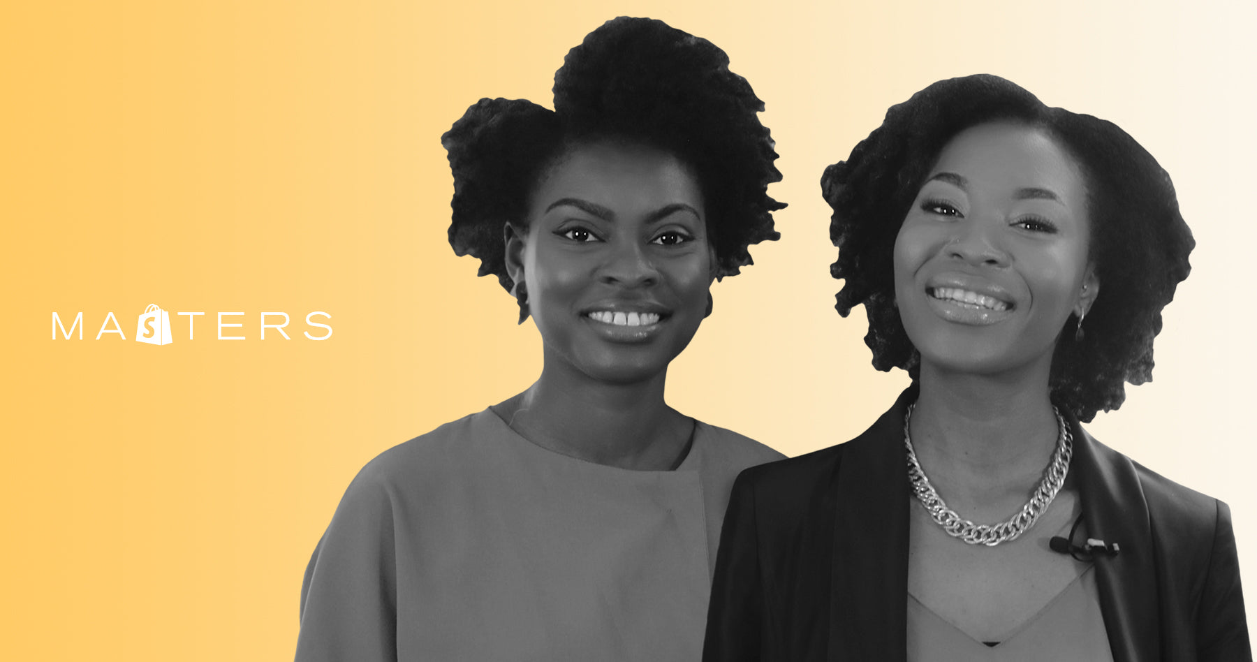 The co-founders of Afrocenchix, Joycelyn Mate and Rachael Corson. 