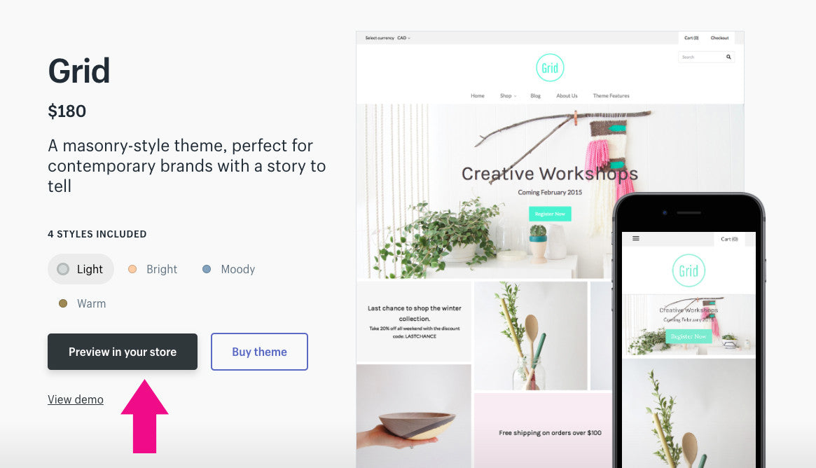 shopify theme store