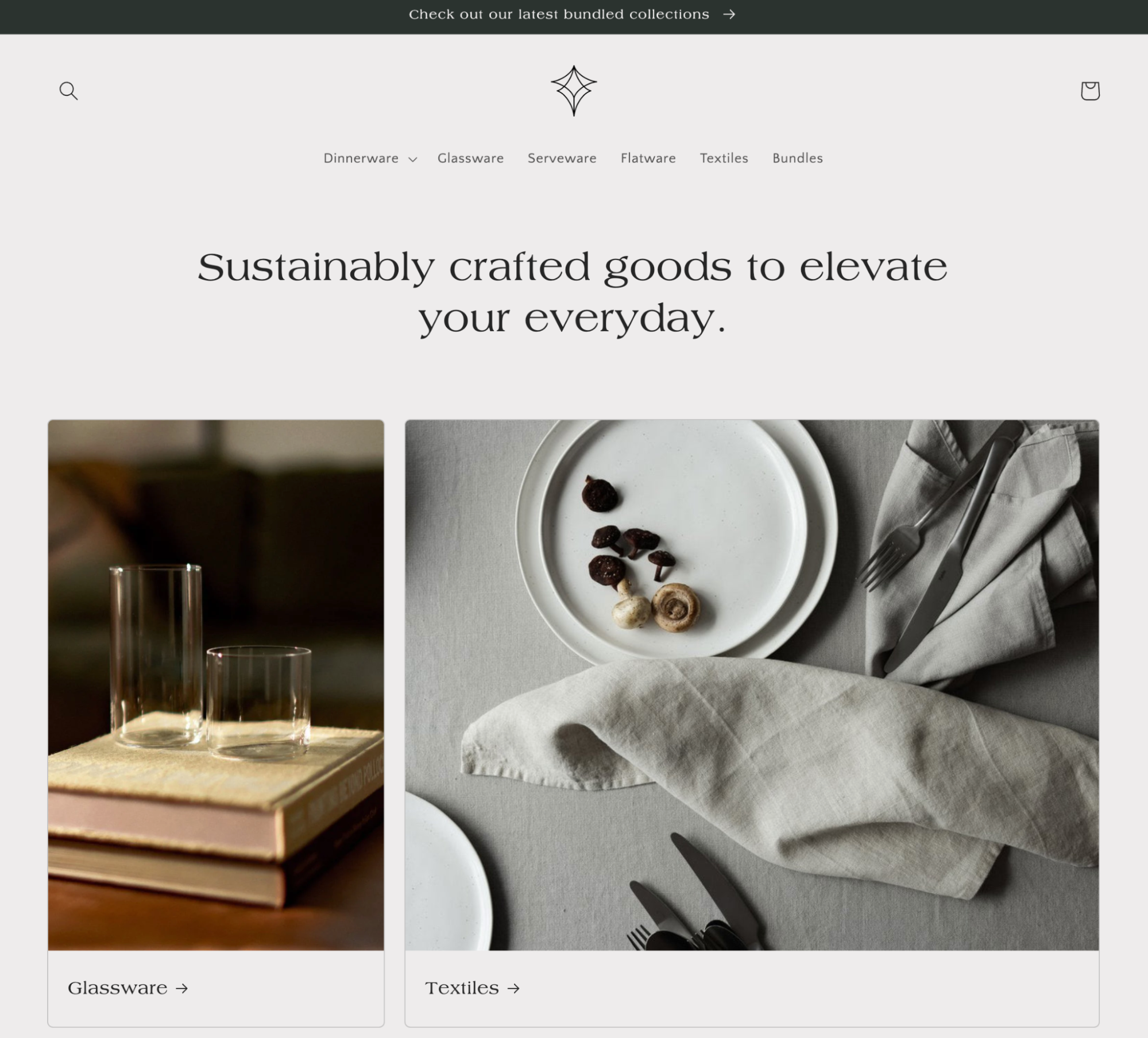 shopify themes example of homeware brand