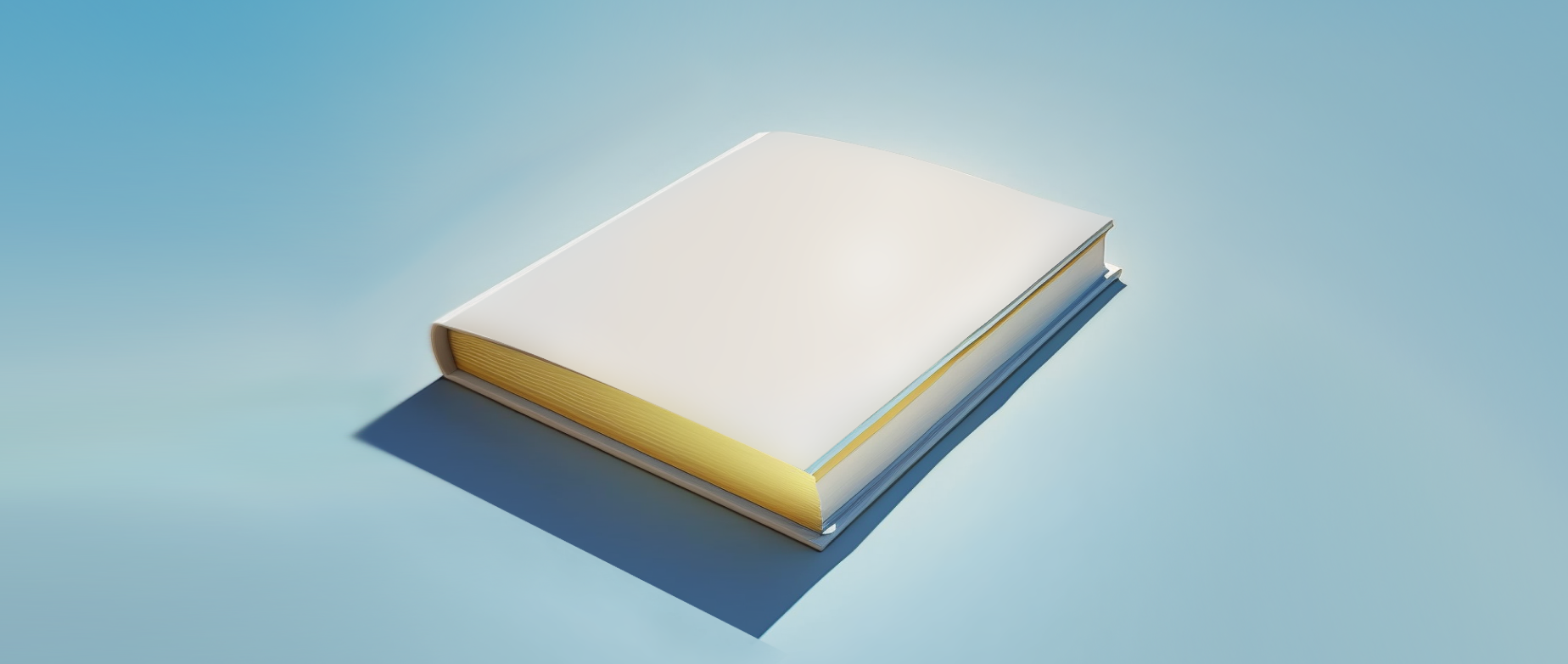 book with a blue background