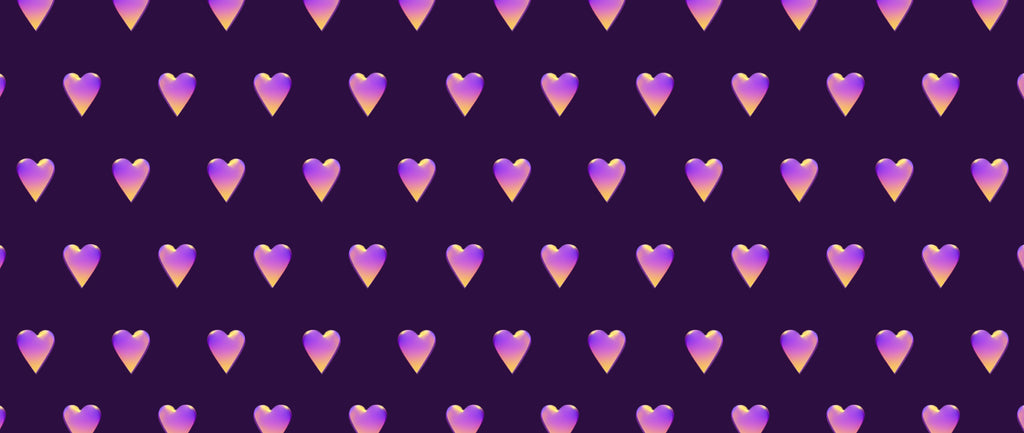 粉红色的心配紫色的背景:社交媒体营销ob欧宝娱乐app下载地址