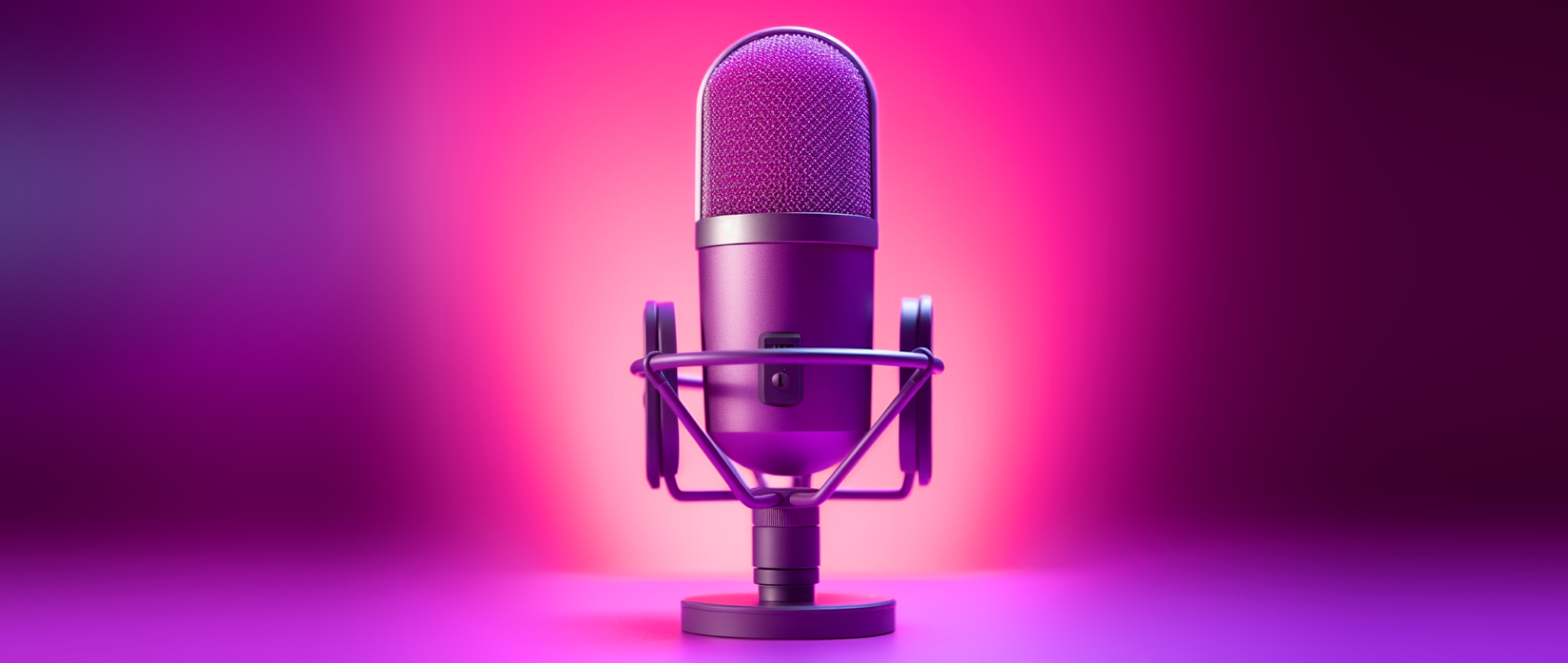 a recording microphone on a desk: social media marketing podcast