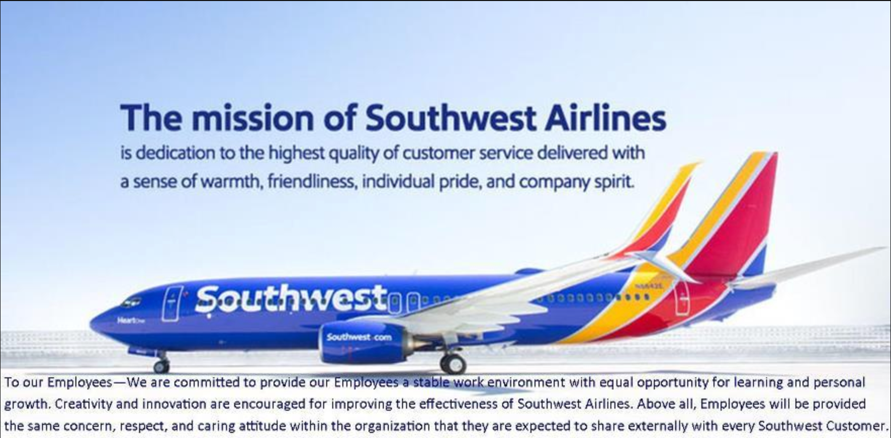 Southwest airlines mission statement