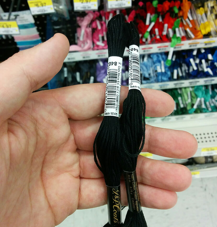 Hang tag strings from Wal Mart
