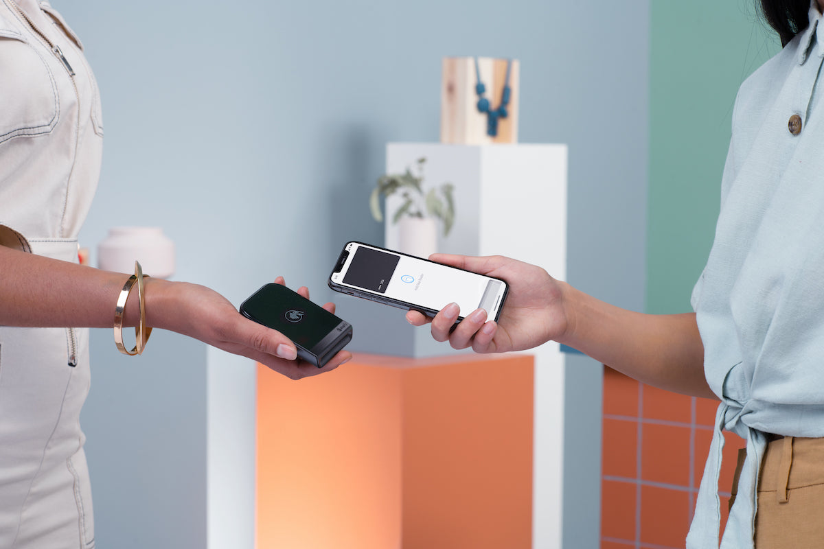 Tap & Chip Reader: complete checkouts around the store with contactless payments, chip cards, and digital wallets like Apple Pay and Google Pay