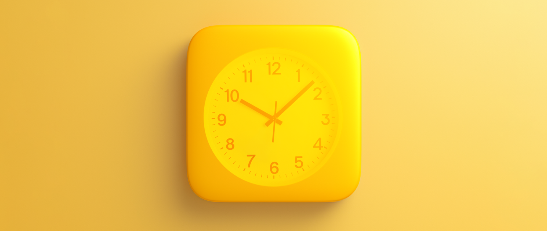 yellow clock representing time management tools