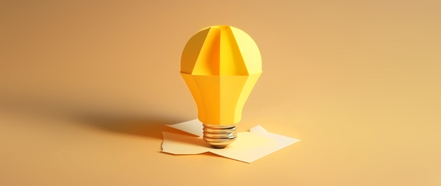 a yellow lightbulb stands atop note papers: tips for pitches