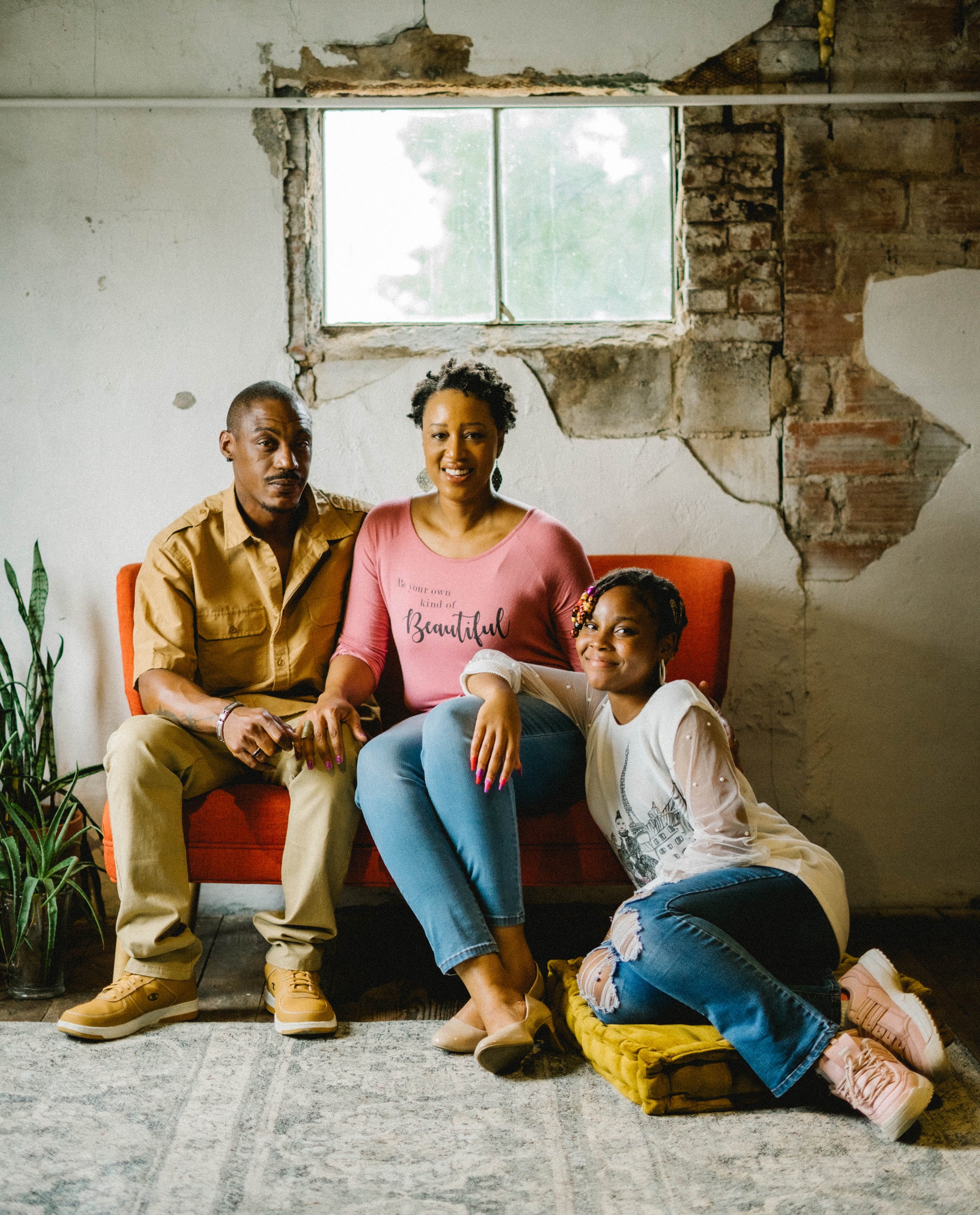 Felisha with her partner William and daughter Gabrielle