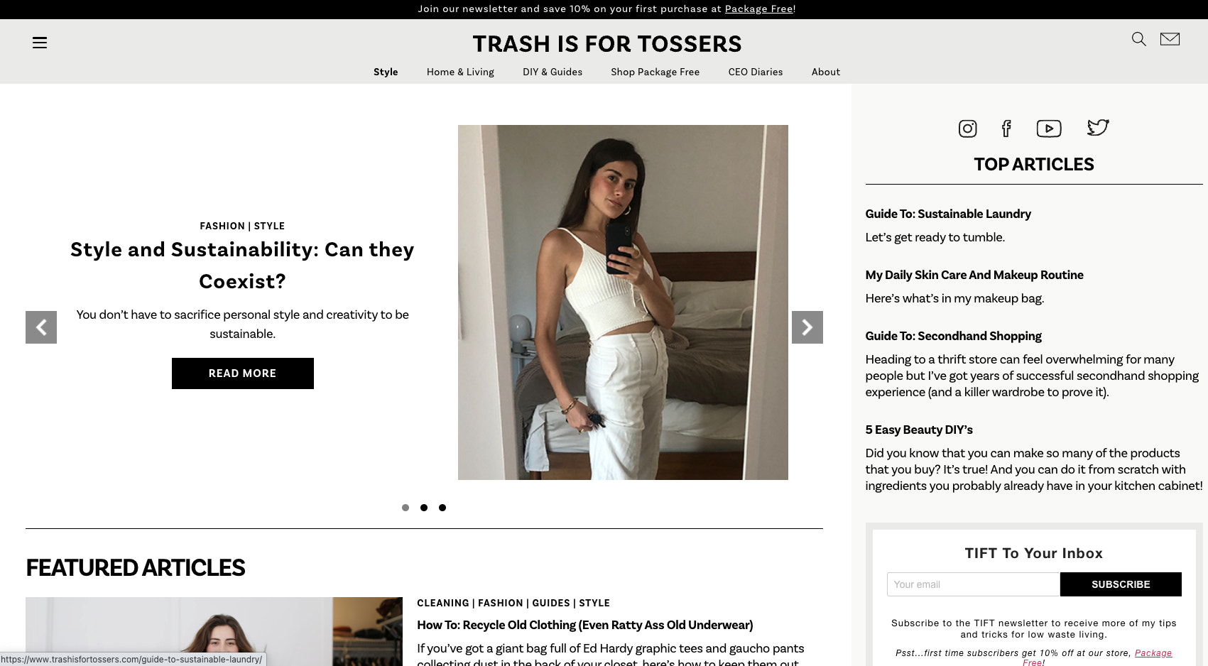 trash is for tossers blog