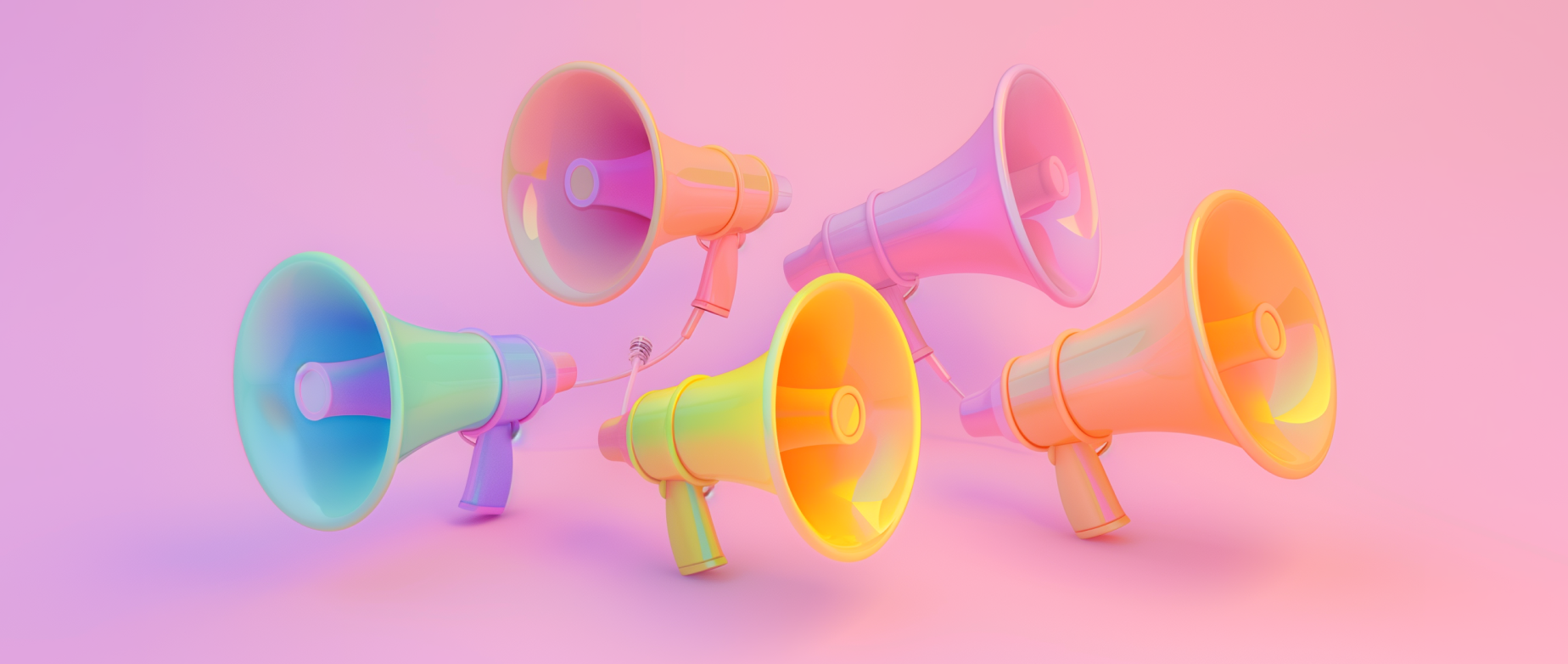 image of megaphones representing the different types of marketing a business could do