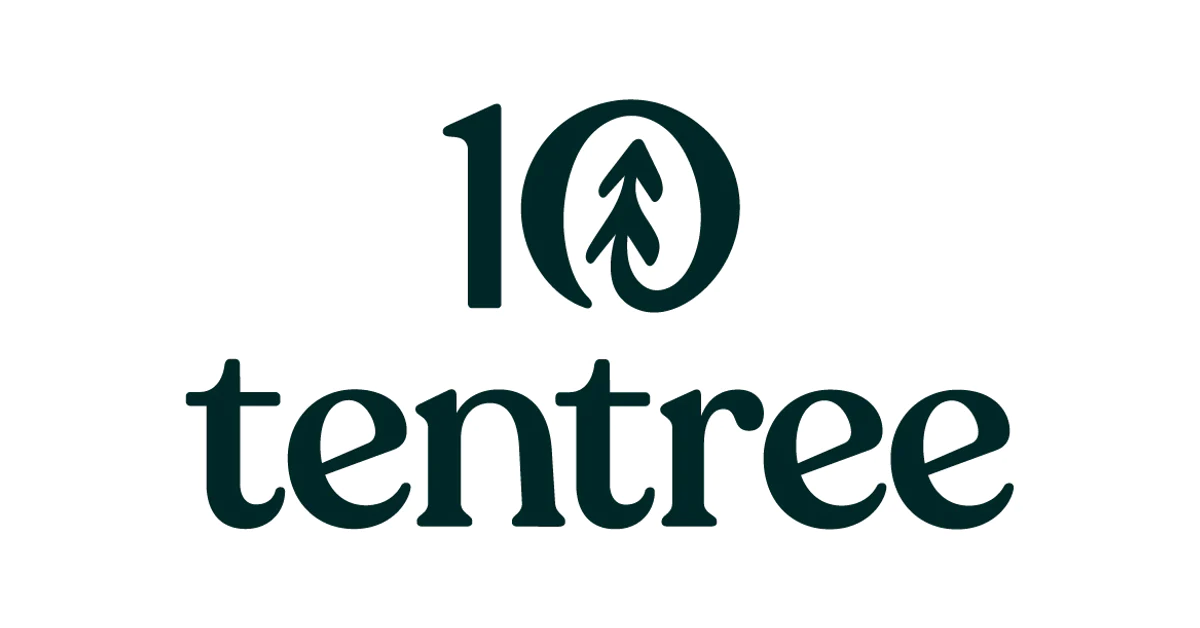 Tentree logo with black text.