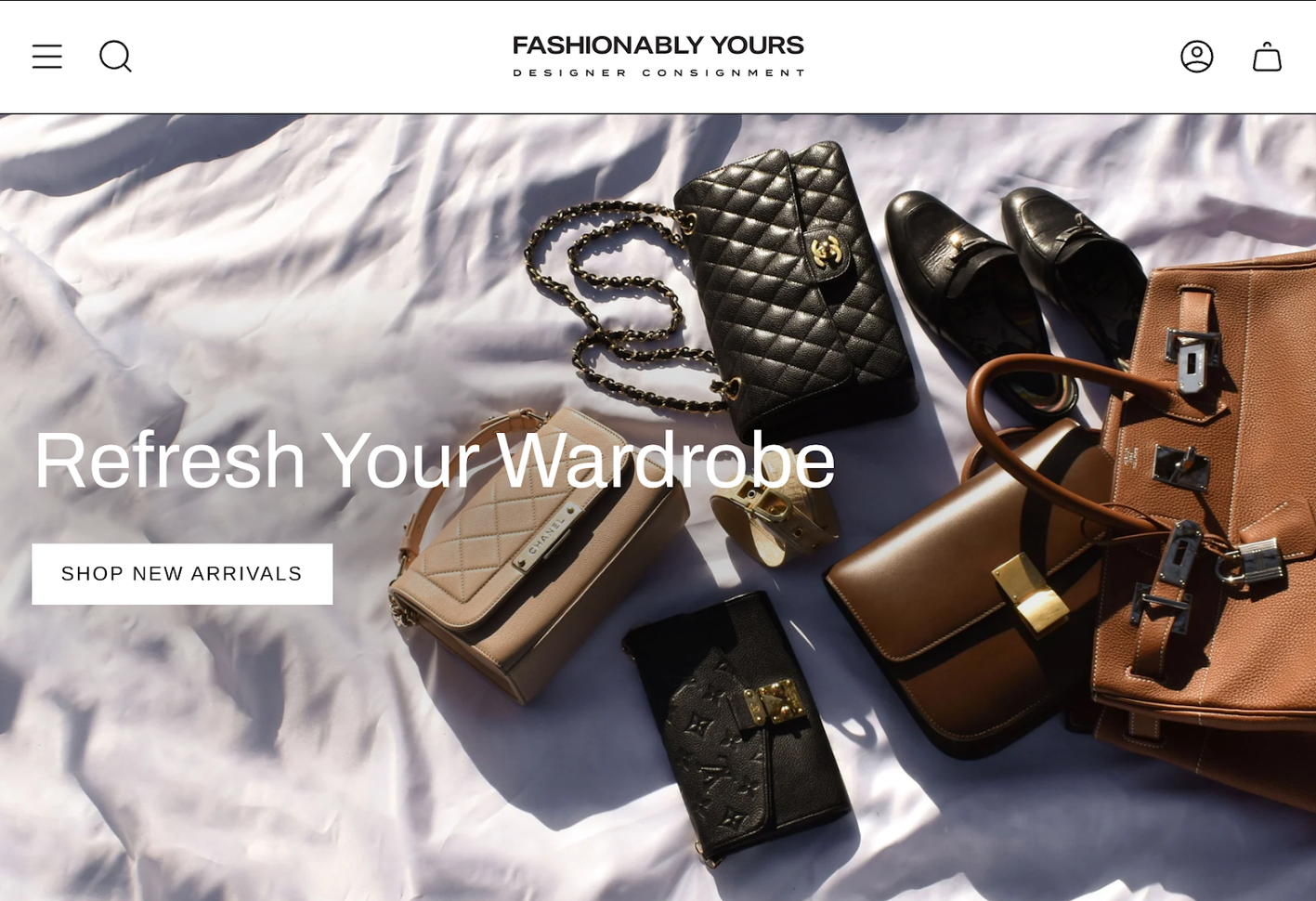 Screengrab of Fashionably Yours with retail items