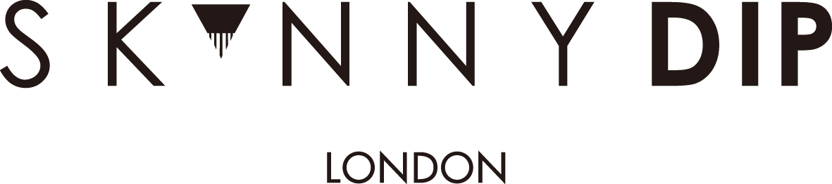 Skinny Dip London logo with black text.