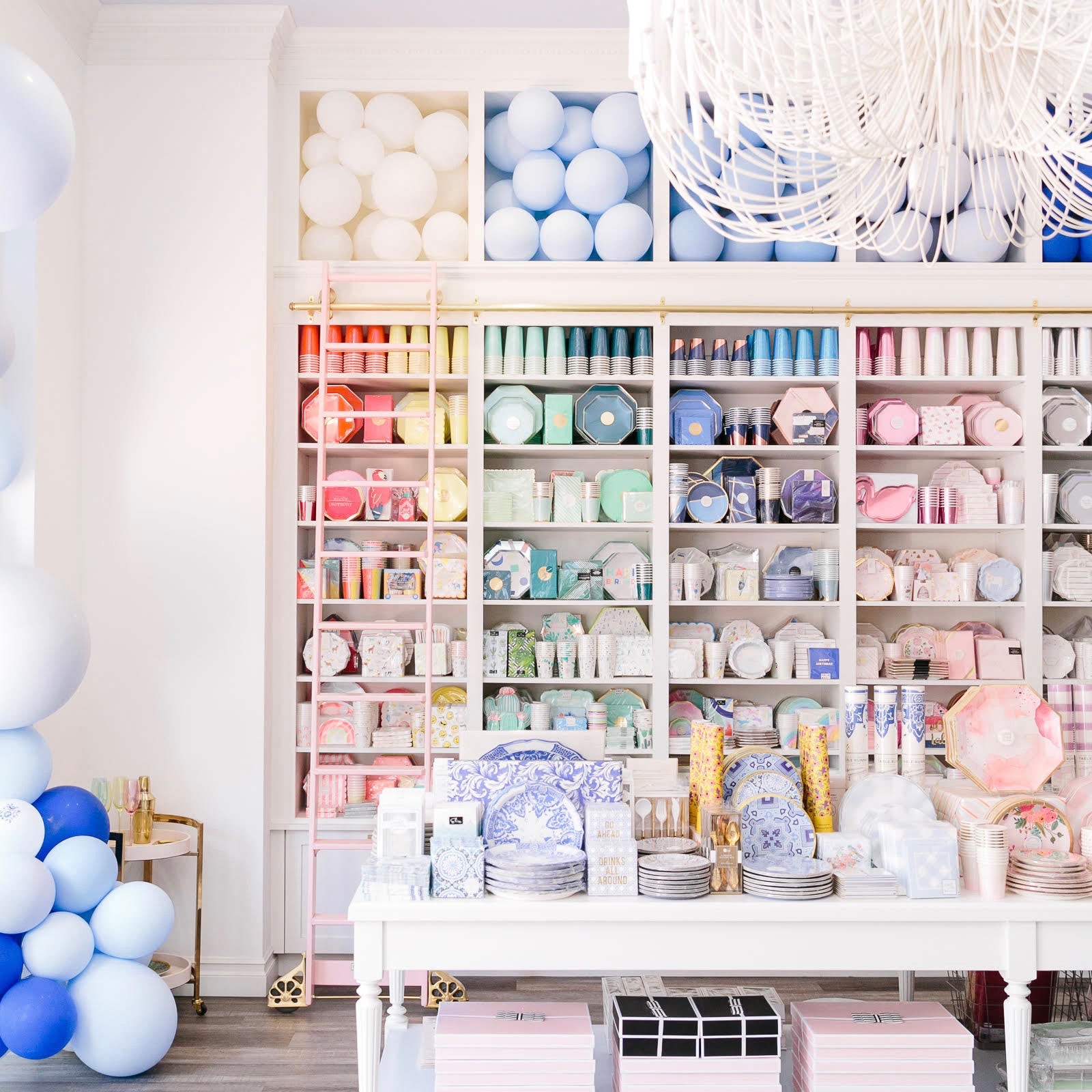 A look inside Bonjour Fete's retail location. 