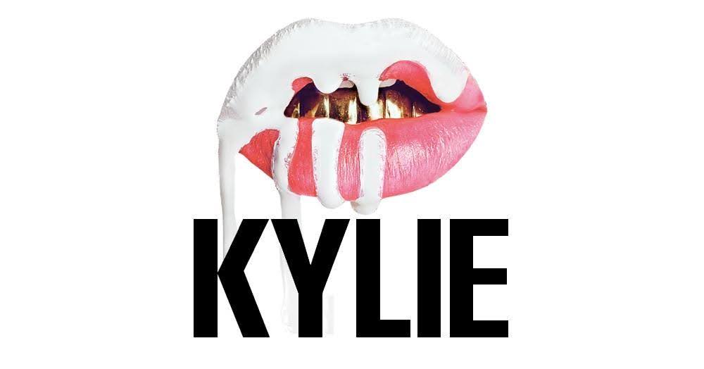 Kylie cosmetics logo with lips.