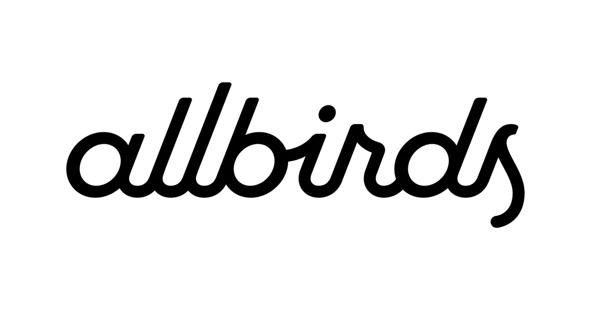 Allbirds logo with black font.