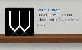 Want Button app icon on the App Store shelf