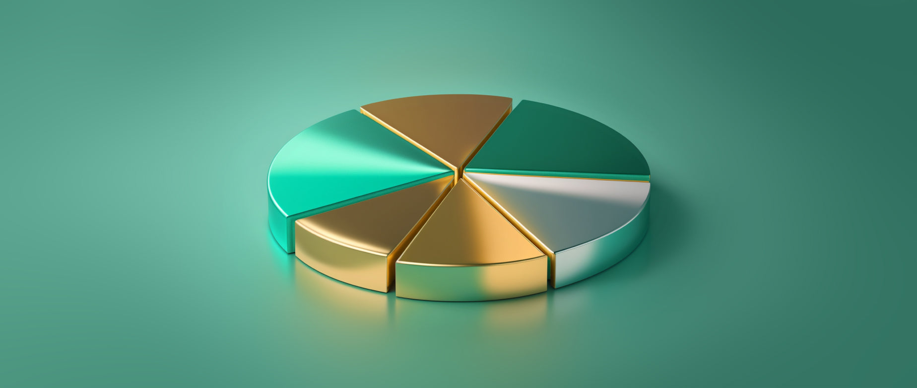 a green and gold pie chart lays flat against a green background; what is equity in business