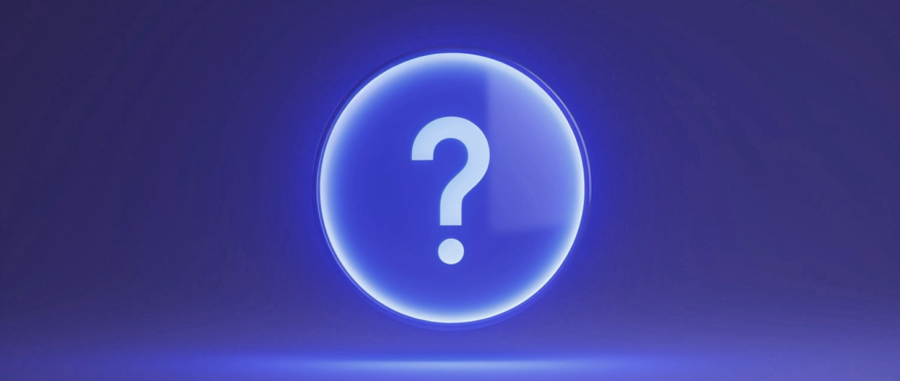 A light blue question mark in a circle on a dark blue background.