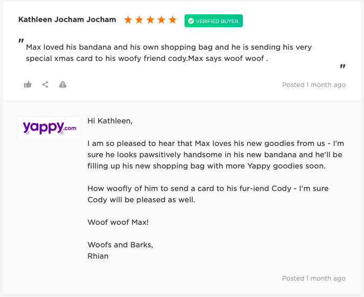 yappy responding to reviews