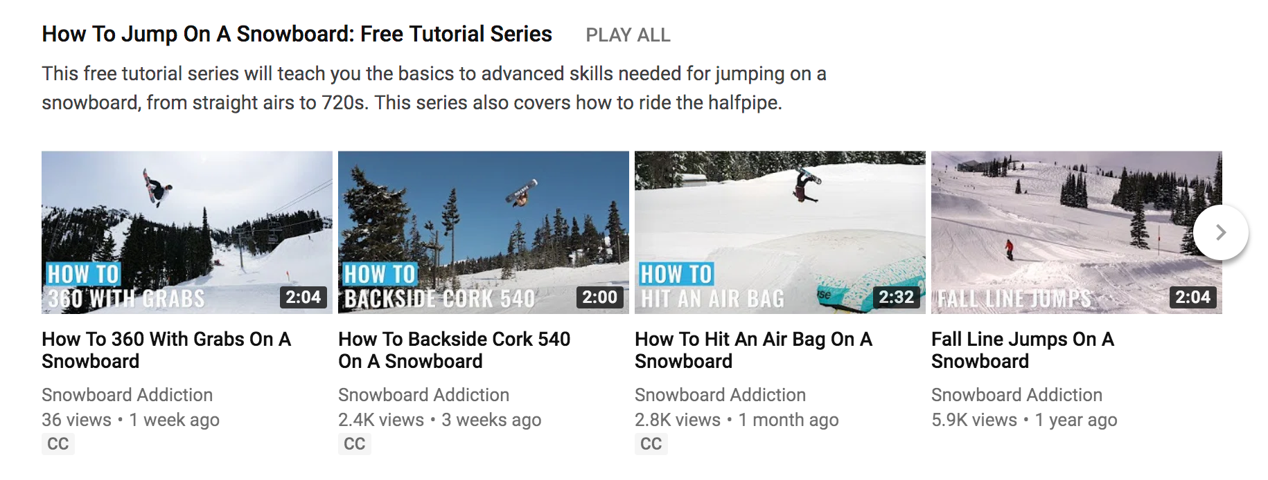 Youtube for business: here's an example of how-to videos and educational content from Snowboard Addiction