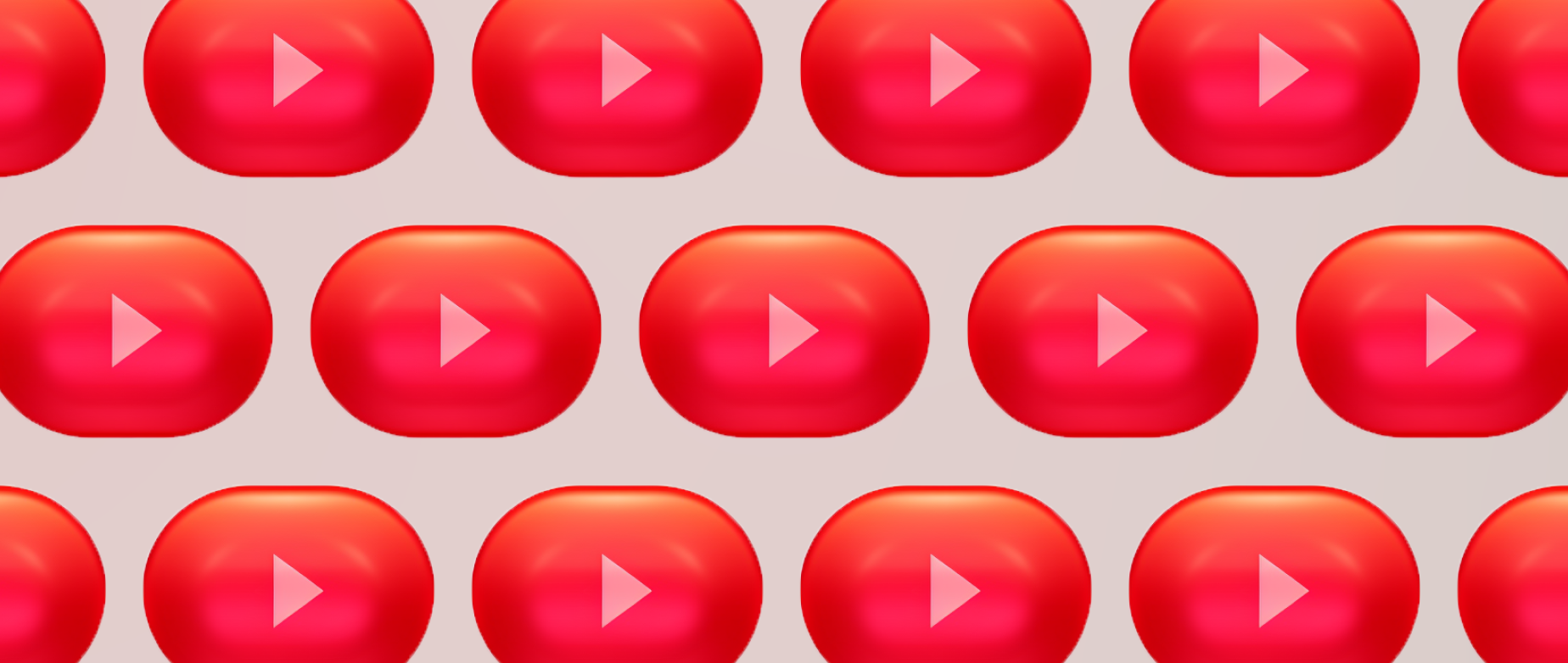 repeating red YouTube play icons: youtube shorts monetization