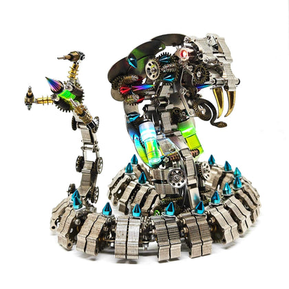 Mechanical Punk Cobra Snake 3D Metal Puzzle Model Building Kits (1000+