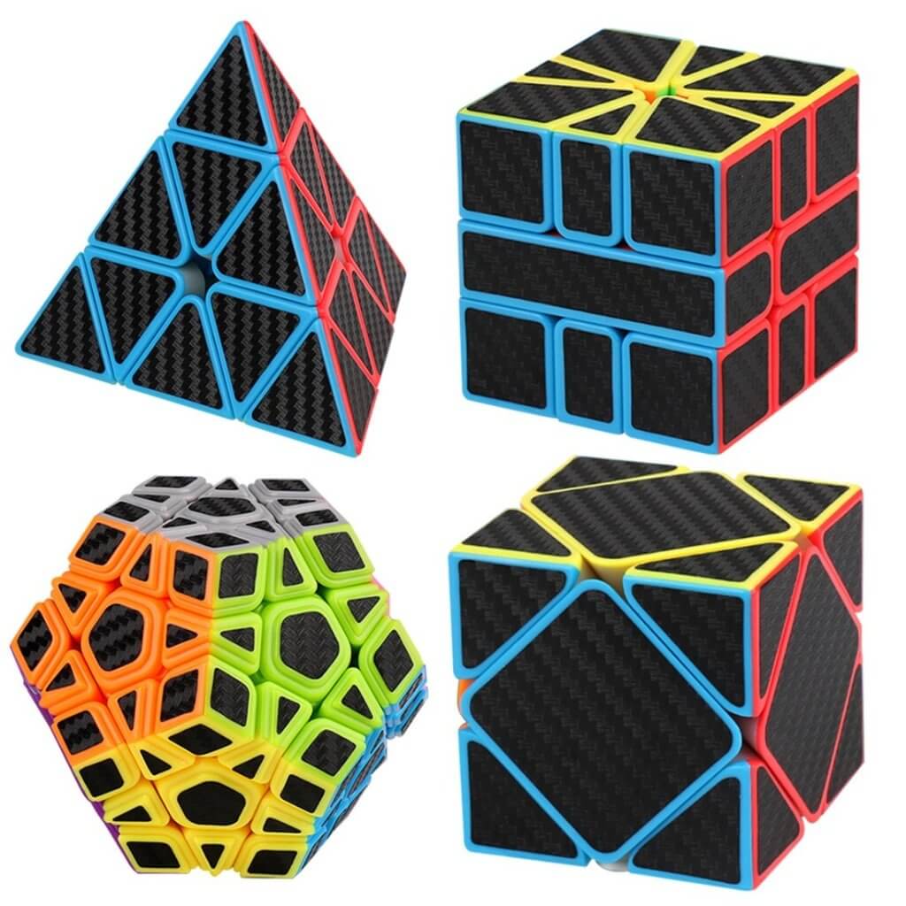 MoYu MFJS Meilong Carbon Fiber Pyraminx SQ-1 Megaminx WCA Cube S