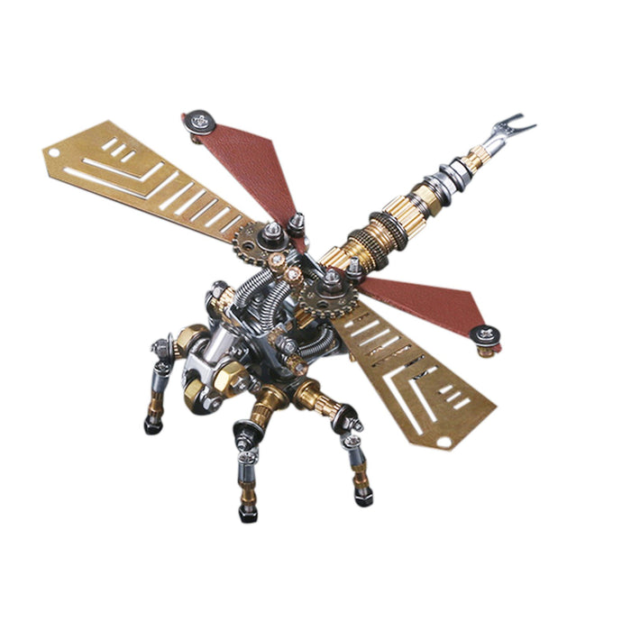 243Pcs 3D DIY Mechanical Assembly Metal Dragonfly Insect Puzzle Model Kit