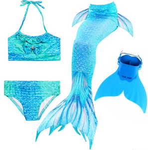 Kids Best Mermaid Tails for Swimming Swimsuit Bikini M with Fins Monofin Flipper for Girls