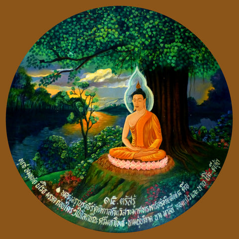Buddha awakens to enlightenment
