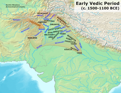 Map of ancient India - Early Vedic Period