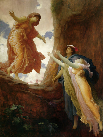 Painting of Persephone being returned to Demeter of Persephone's Abduction by Hades.