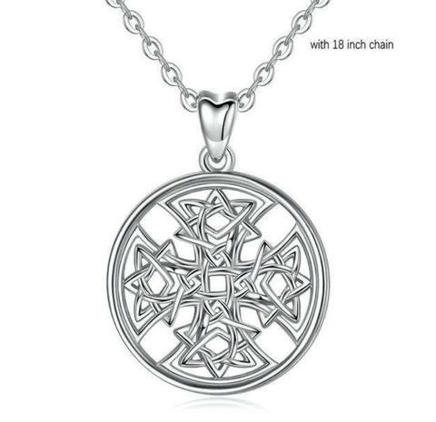 women's flower knot Irish silver pendant