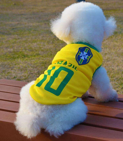 Pet Brazilian football jersey
