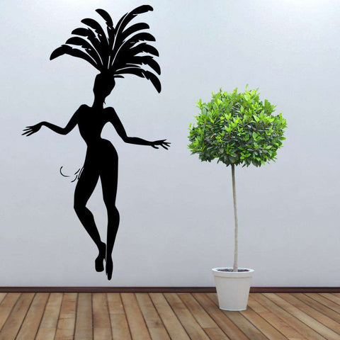 Brazilian Samba Dancer Wall Sticker