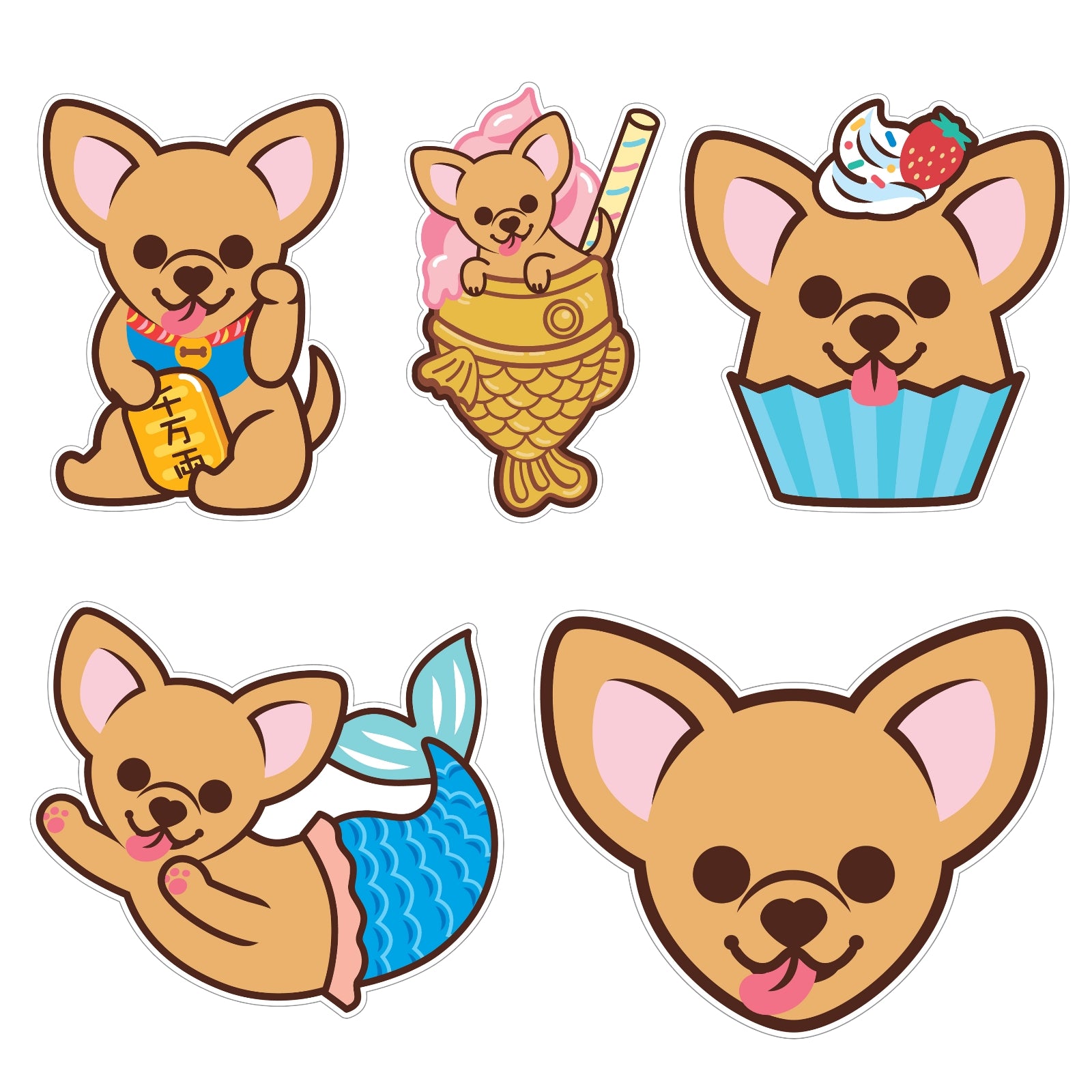 Absorbente Noroeste sombra CHIHUAHUA STICKERS PACK - DoggoFashion