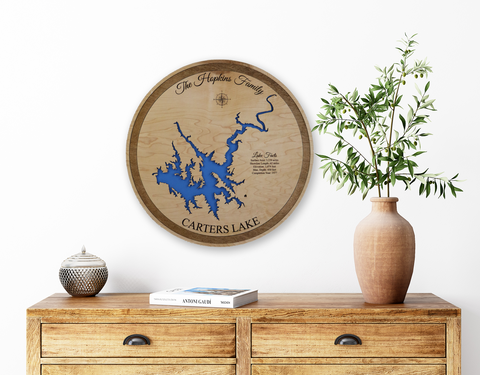 Custom Wood Maps as lake house decor