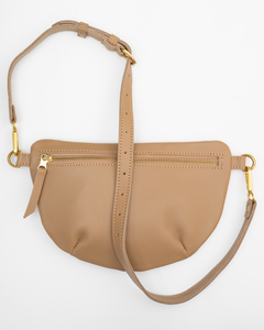 Tan Round Sling Bag