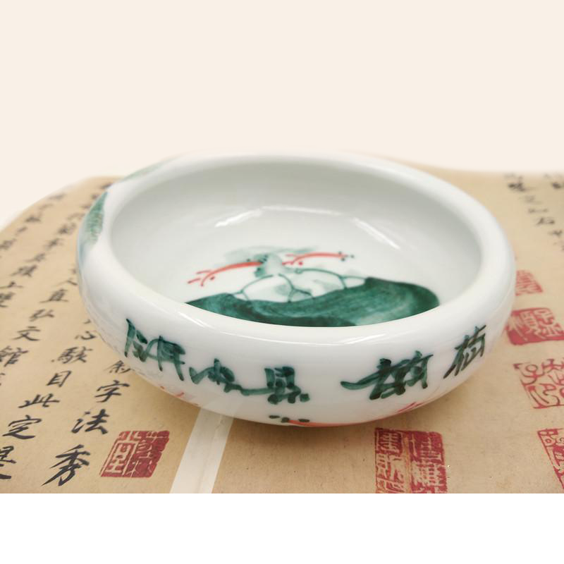 The Crevasse - Chinese Brush Rinsing Ceramic Brush washer - ASIAN  BRUSHPAINTER