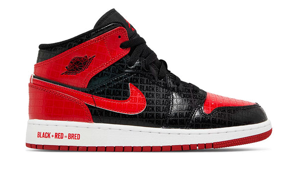 black and red jordan bred