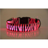 Leopard Nylon Flashing Dog Collar LED - thediggitydogstore.com