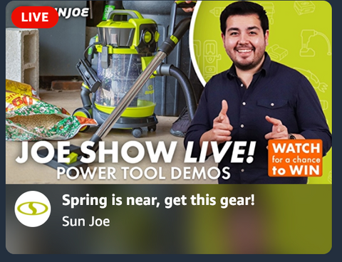 Amazon live streaming thumbnail for product demo video