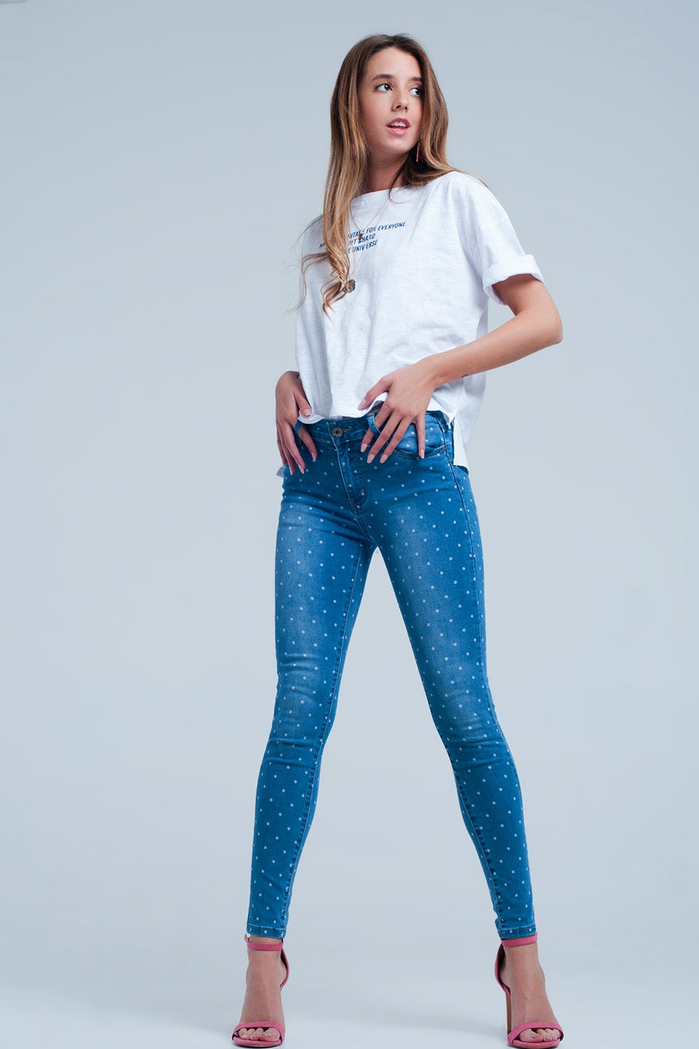 skinny jeans print
