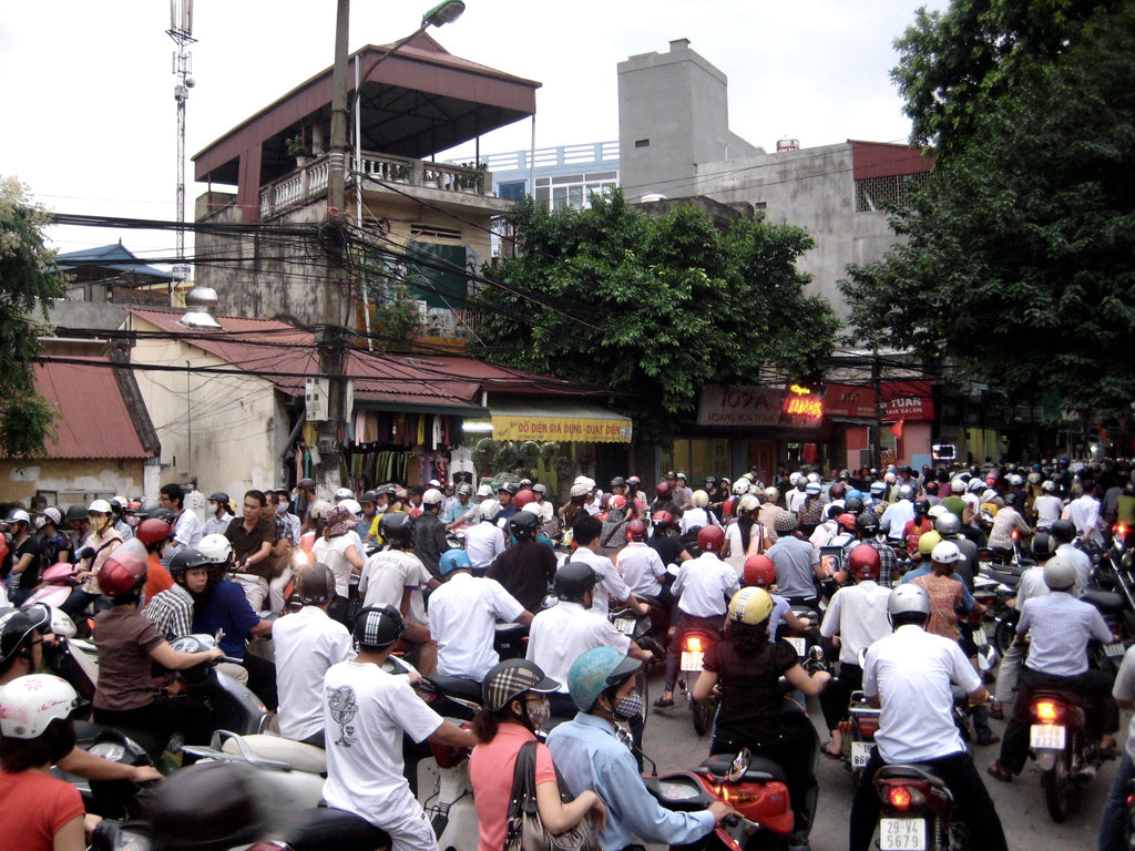 Hanoi, so many motorbikes on the road