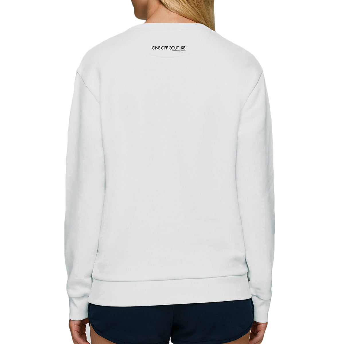 white sweatshirt designer