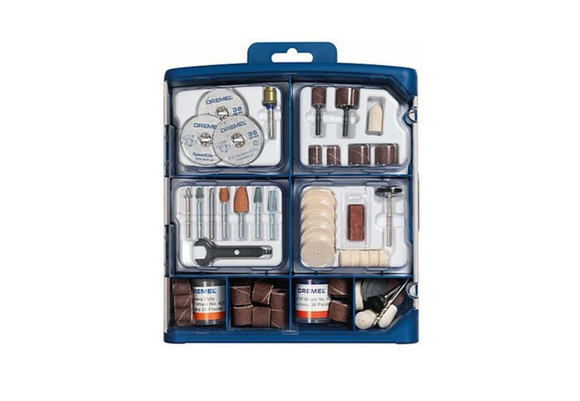 photo 1 of DREMEL® 724 Cutting & Finishing Set, 150 Piece Miniature Power Tool Accessories Kit, EZ SpeedClic System