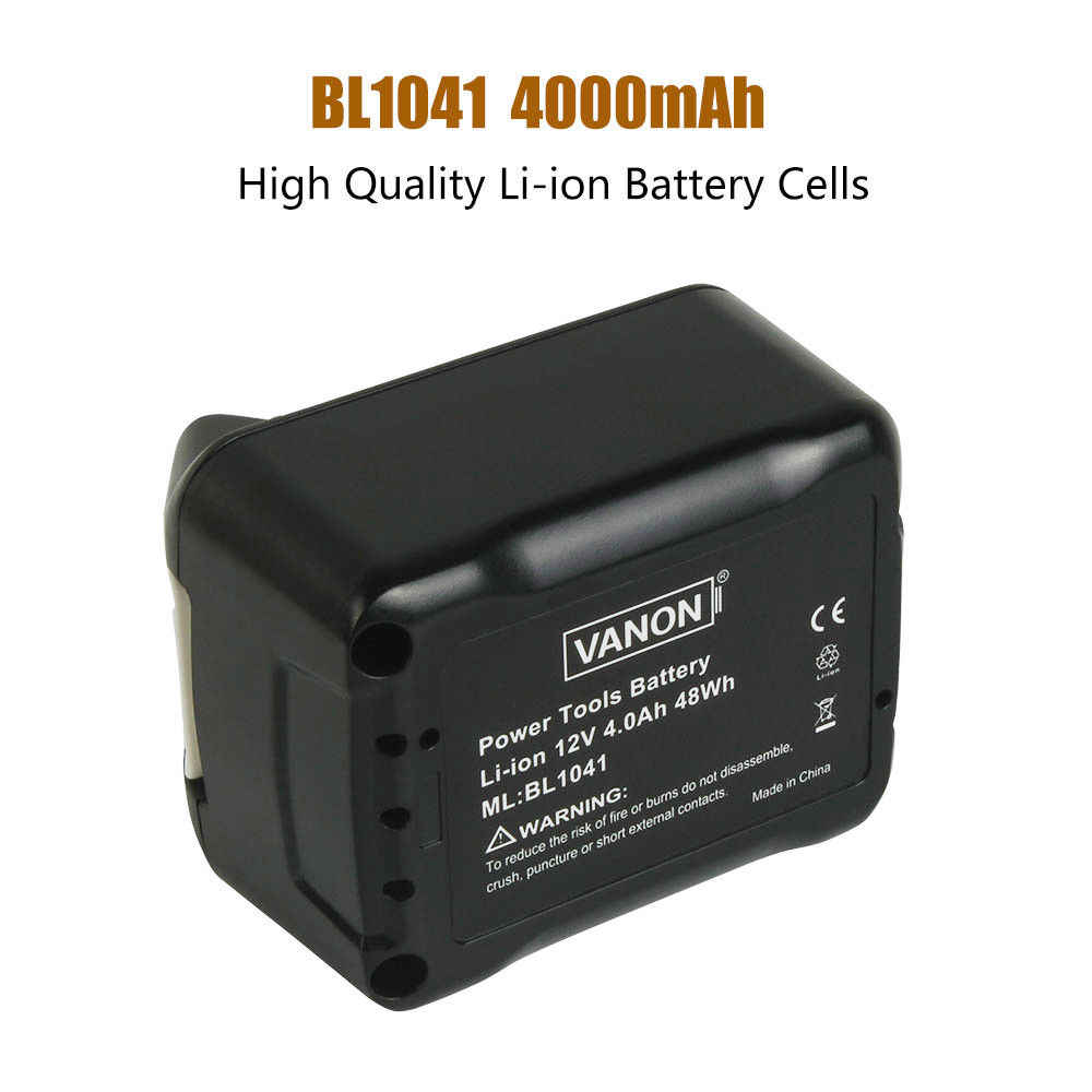 For 12V MAX CXT Makita Battery Replacement | BL1041B BL1040 5.0Ah Li-ion Battery （with an LED indicator)