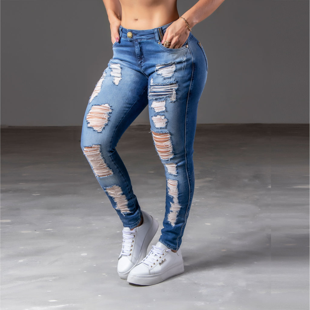 ripped skinny jeans for women